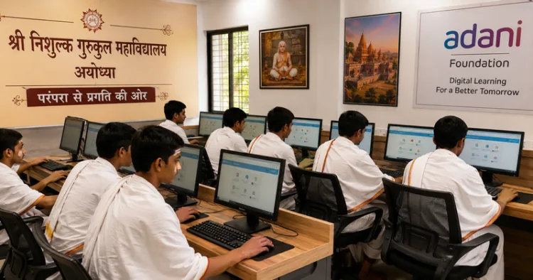 Tradition Meets Technology: Adani Computer Lab Opens at Ayodhya Gurukul