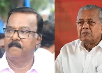 Left: C. Divakaran; Right: Pinarayi Vijayan