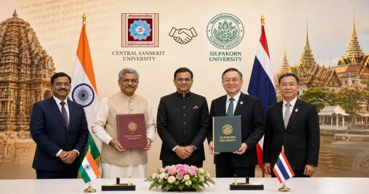 Central Sanskrit University Signs MoU with Thailand's Silpakorn University to Promote Sanskrit and Indian Knowledge System