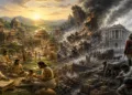 Bharat’s journey from ancient prosperity to colonial exploitation was marked by political upheaval, social disruption and economic decline (This image is generated by AI)