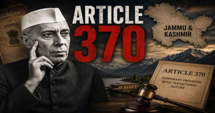 Nehru viewed Article 370 as temporary, transitional and subject to gradual erosion for J&K’s integration with India (This image is generated by AI)