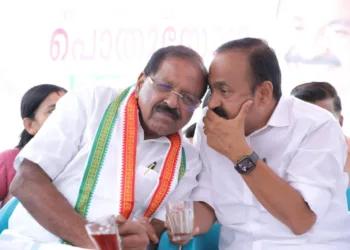 Congress MP Rajmohan with Keralam CM VD Sateeshan (File Photo)