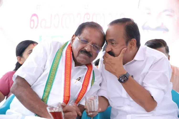 Congress MP Rajmohan with Keralam CM VD Sateeshan (File Photo)