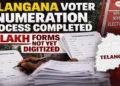 Telangana SIR report: 73.39 lakh enumeration forms uncollectable (This image is generated by AI)