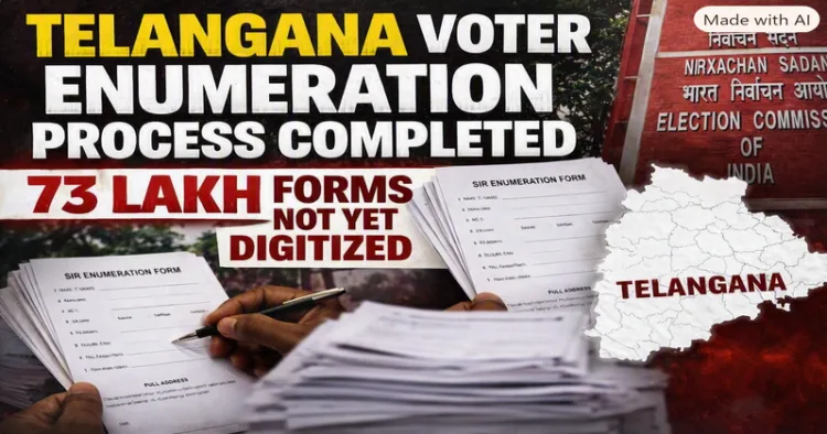 Telangana SIR report: 73.39 lakh enumeration forms uncollectable (This image is generated by AI)