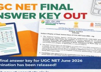 UGC NET Final Answer Ket for June 2026 session released by NTA