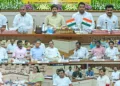 Tamil Nadu CM Joseph Vijay chairs MPs’ meet on delimitation (Image Courtesy- CMO Tamil Nadu)