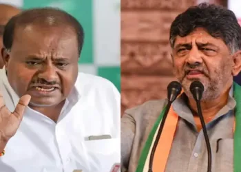 Union Minister HD Kumaraswamy and Karnataka Chief Minister DK Shivakumar