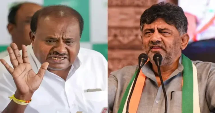 Union Minister HD Kumaraswamy and Karnataka Chief Minister DK Shivakumar