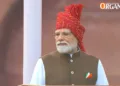 Prime Minister Narendra Modi on 80th Independence Day speaking from the Red Fort in Delhi