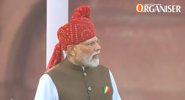 Prime Minister Narendra Modi from the Red Fort