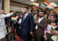 PM Modi recieved a warm welcome by the Indian diaspora in Kyrgyzstan