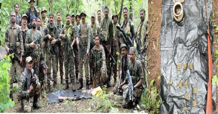 Security forces seize arms and ammunitions of the Maoists from Sukma Forests