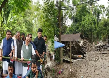 Union Minister JP Nadda, Himanta Visit Ravaged Sivasagar Village; Centre Promises Full Relief Support
