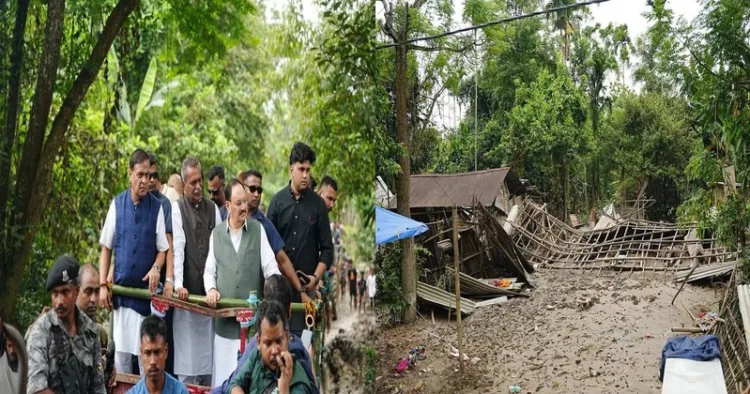 Union Minister JP Nadda, Himanta Visit Ravaged Sivasagar Village; Centre Promises Full Relief Support