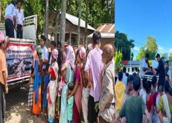 RSS Karyakartas carry our relief work in flood-hit Assam