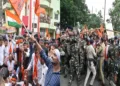 ABVP stages protest over irregularities in JPSC-JSSC examinations in Jharkhand
