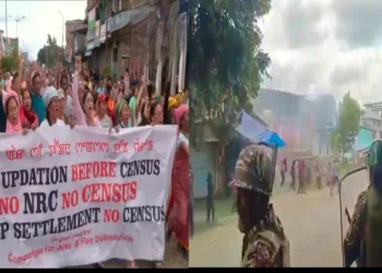 Manipur: Protest demanding NRC update at its peak