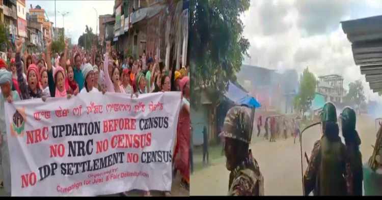 Manipur: Protest demanding NRC update at its peak