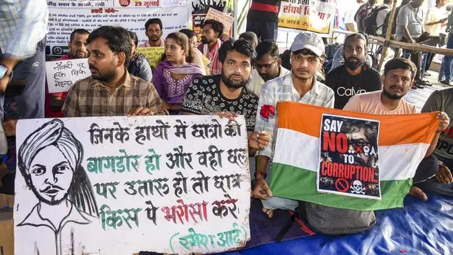 Students protesting in Ranchi for more than two weeks now