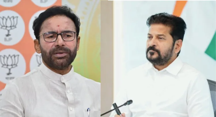 Union Minister G. Kishan Reddy - Telangana CM Revanth Reddy (Left to Right)