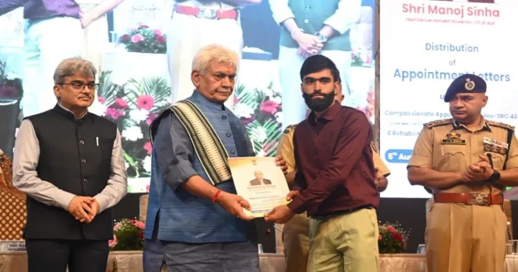 LG Manoj Sinha handed over appointment letters to the kins of terror victims