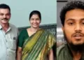 Panchayat Raj Assistant Engineer Thillapudi Nookaraju (61), his wife (Left) Sheikh Sadiq Khan (Right)