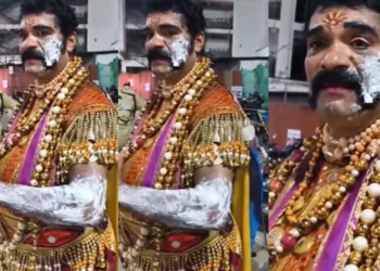 Chandrababu dressed as Mahabali (Image Courtesy- Manoramanews