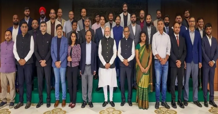 PM Modi interacts with space startup CEOs