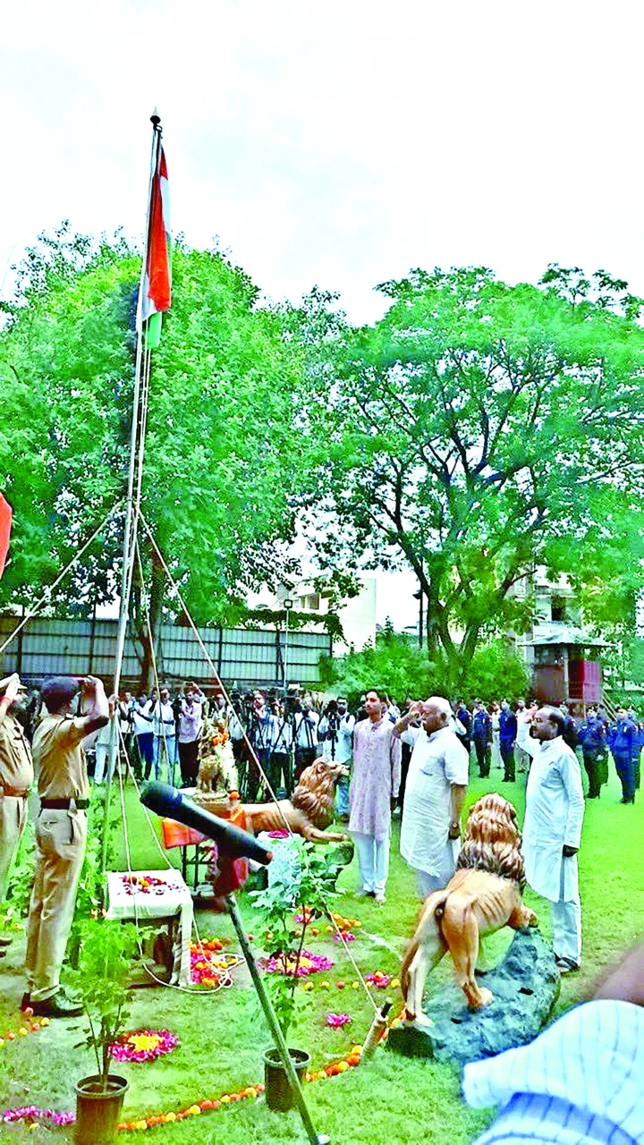 RSS Sarsanghchalak Dr Mohan Bhagwat on August 15 hoisted the Tiranga at the RSS headquarters in Nagpur on the occasion of the 80th Independence Day