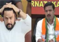 Minister B. Nagendra and BJP State President Vijayendra