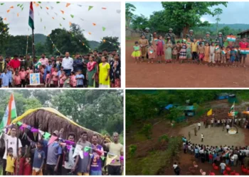 For the first time since India's independence, the tricolor flag was hoisted in 92 remote villages across Bastar's Bijapur, Sukma, and Narayanpur districts