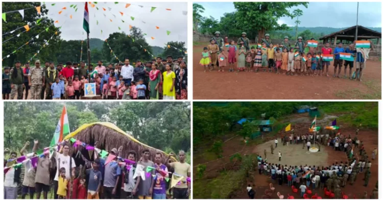 For the first time since India's independence, the tricolor flag was hoisted in 92 remote villages across Bastar's Bijapur, Sukma, and Narayanpur districts
