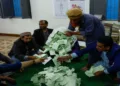 Votes being taken out of the Ballot Box in PoJK