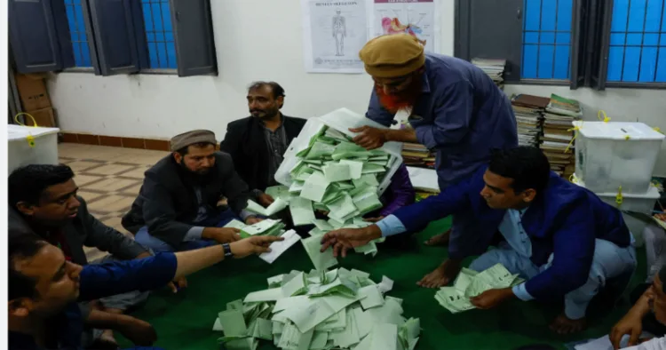 Votes being taken out of the Ballot Box in PoJK