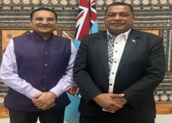 High Commissioner Suneet Mehta with Fiji's Minister for Housing and Local Government, Hon'ble Maciu Nalumisa
