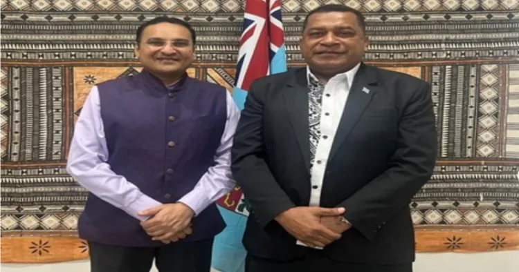 High Commissioner Suneet Mehta with Fiji's Minister for Housing and Local Government, Hon'ble Maciu Nalumisa