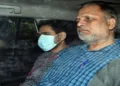 Former minister and AAP leader Satyendar Jain, in Delhi Jal Board STP tender case