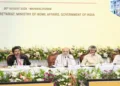 Union Home Minister Amit Shah at the 31st Meeting of the Southern Zonal Council along with Andhra Pradesh Chief Minister N Chandrababu Naidu, Karnataka Deputy Chief Minister DK Shivakumar, Kerala Chief Minister VD Satheesan and Telangana Deputy Chief Minister Bhatti Vikramarka Mallu
