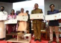 Keralam Governor Rajendra Vishwanath Arlekar releasing Sree Padmanabha Swami Permanent Pictorial Cancellation & Special Cover at Panchajanyam Nelpura Hall, in Thiruvananthapuram