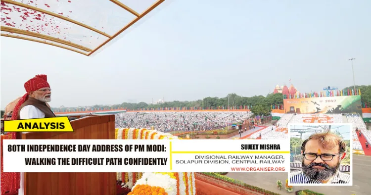 PM addressing the Nation on the occasion of 80th Independence Day celebrations at Red Fort, in Delhi on August 15, 2026.