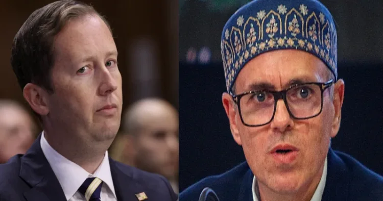 US Ambassador Sergio Gor (Left), J&K Chief Minister Omar Abdullah (Right)