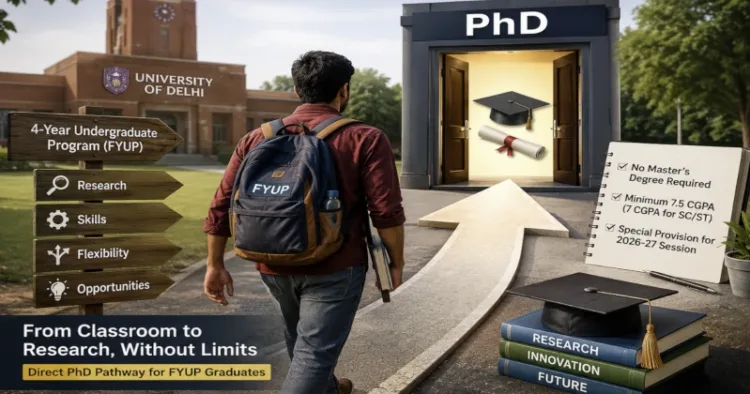 Delhi University PhD Admission 2026 (AI- generated Image)