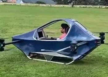 The flying car demonstration in Almora.