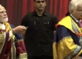 PM Modi at IIT Delhi with Chairperson of the Board of Governors, Harish Salve (Photo: ANI)