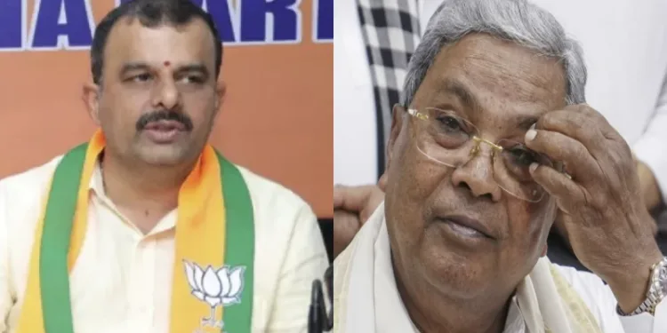 BJP Karkala MLA V. Sunil Kumar (Left), Former Karnataka CM Siddaramaiah (Right)
