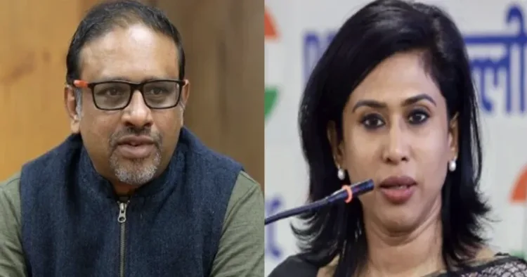 Shivakumar GV (Left) tears into Shama Mohamed (Right) over Gayatri Mantra remark