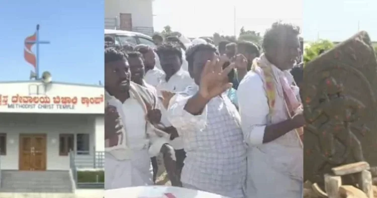 Karnataka’s Raichur district witnessed tension after a dispute over land allegedly reserved for an Anjaneya temple