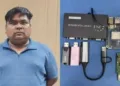 The UP STF has arrested Lokesh for supplying modified electronic devices used in a multi-state SSC exam cheating racket