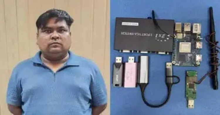 The UP STF has arrested Lokesh for supplying modified electronic devices used in a multi-state SSC exam cheating racket